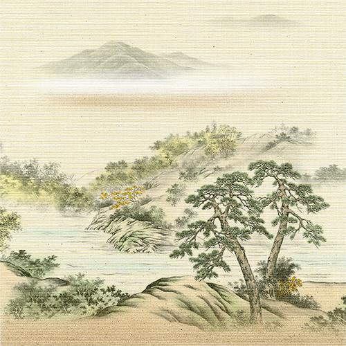 高級織物襖紙 あかつき第21集 NO.652 ふすま紙 生地寸法 巾100cm（3尺3寸）×丈203cm（6尺7寸）4枚1組セット_1