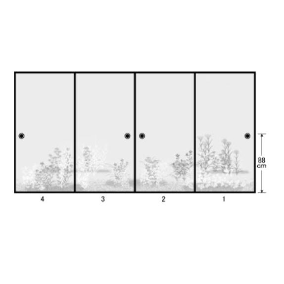 高級織物襖紙 あかつき第21集 NO.656 ふすま紙 生地寸法 巾100cm（3尺3寸）×丈203cm（6尺7寸）4枚1組セット_2