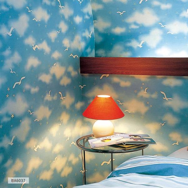 ビッグエース 大特価SALE BA7445 空 星 LED対応 蓄光壁紙 シンコール