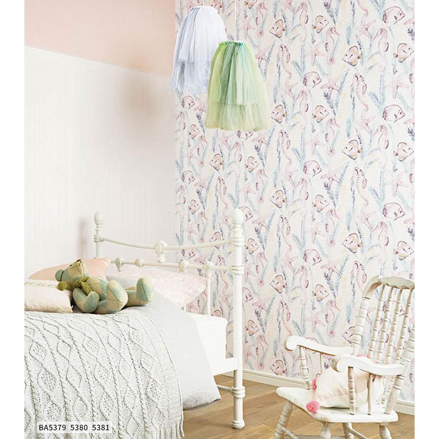 壁紙 海の中 ピンク エレガント シンコール ビックエース クロス のり付き のりなし Ba5379 5381 Ba5379 5381 ビバ建材通販 Diy店 通販 Yahoo ショッピング