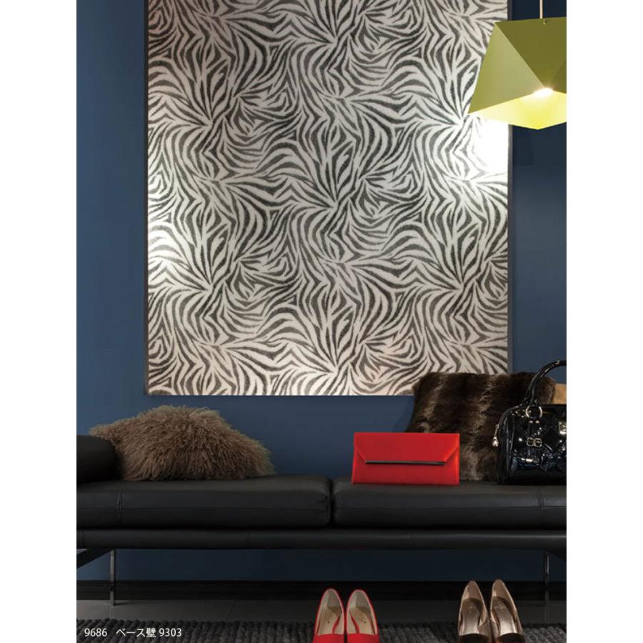 壁紙 ゼブラ柄 モダン のり付き のりなし シンコール ベスト クロス 9686 8658 ビバ建材通販 Diy店 通販 Yahoo ショッピング