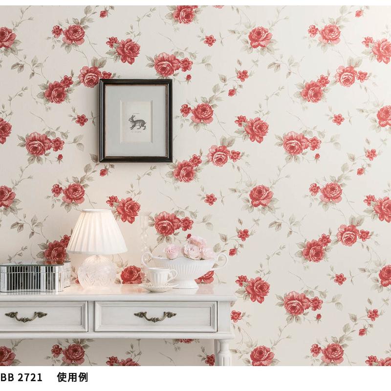壁紙(クロス) バラ売り可能です。 ビッグエース 大特価SALE 壁紙 花柄 フラワー 薔薇柄 バラ柄 華やぎ