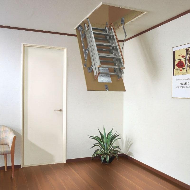 大建工業 スライドタラップ 天井収納用はしご CQ0336-2  36型アルミ 9尺用 小屋裏収納（1月24日まで） Amazon.co.jp: 大建工業 スライドタラップ 天井収納用はしご CQ0336-2