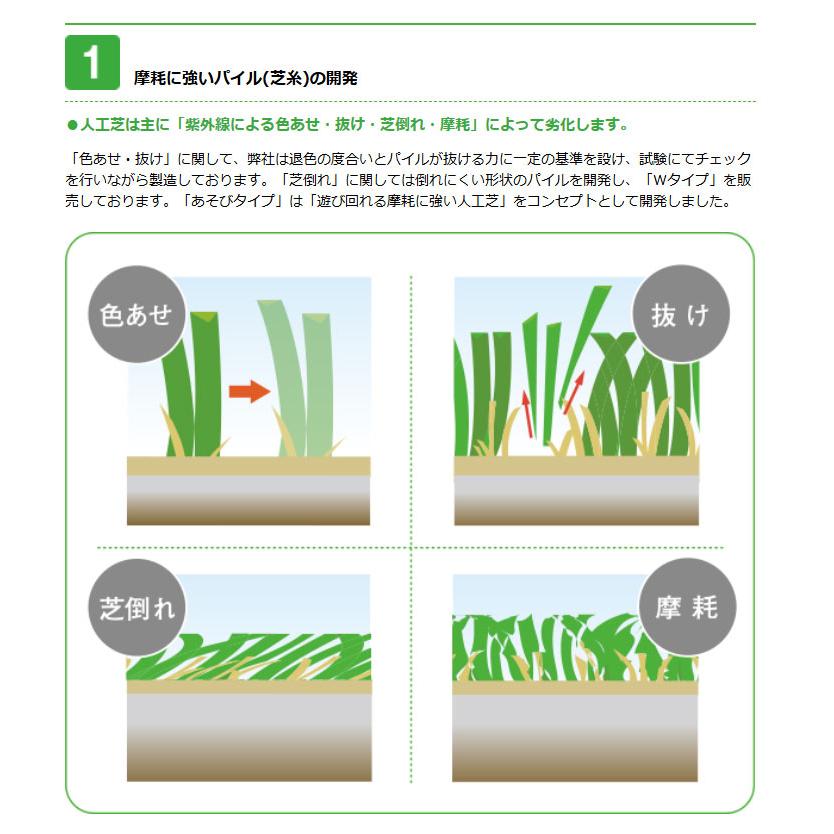 人工芝 CTA30 芝糸タイプ約30mm 1ｍ×10m 防炎 防カビ 1本 クローバーターフ あそびタイプ 送料無料の画像