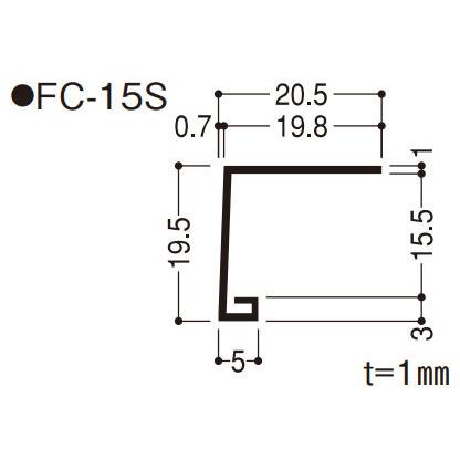 フクビ 見切り 樹脂製 F見切 Fc 15s ボード厚15mm用 長さ1 m 白 100本入 ジョイント付 Fc15s ビバ建材通販 通販 Paypayモール