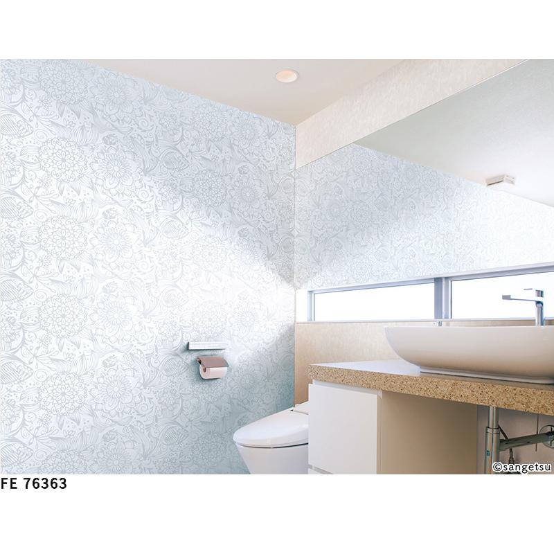 サンゲツ（SANGETSU） 壁紙 花柄 植物柄 ホワイト系 ブルー系 フィルム