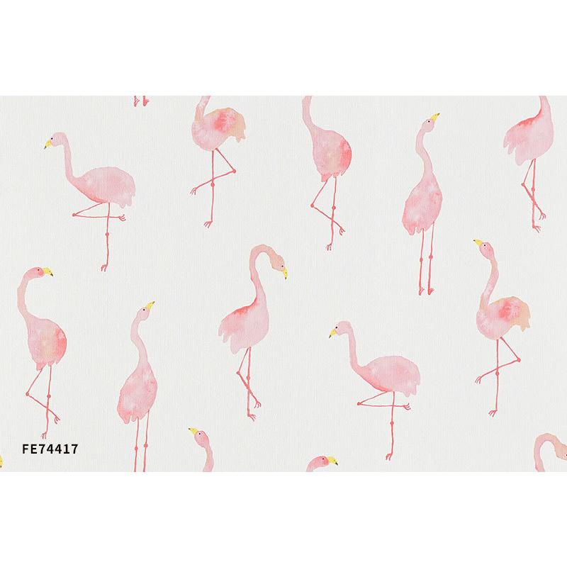 壁紙 フラミンゴ 子供部屋 のり付き のりなし サンゲツ ファイン クロス Fe Fe6390 ビバ建材通販 Diy店 通販 Yahoo ショッピング