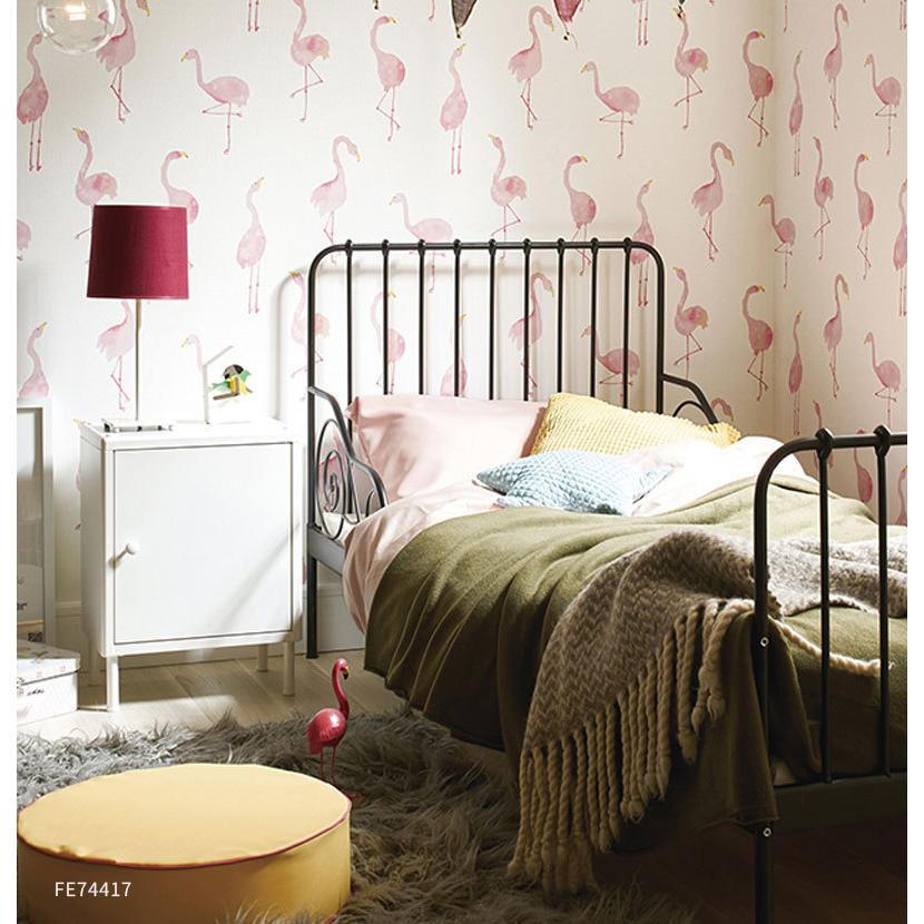 壁紙 フラミンゴ 子供部屋 のり付き のりなし サンゲツ ファイン クロス Fe Fe6390 ビバ建材通販 Diy店 通販 Yahoo ショッピング