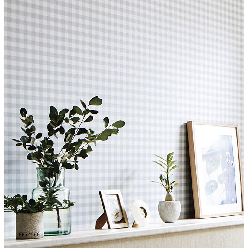壁紙 チェック柄 フィルム汚れ防止 のり付き のりなし サンゲツ ファイン クロス Fe Fe6487 ビバ建材通販 Diy店 通販 Yahoo ショッピング