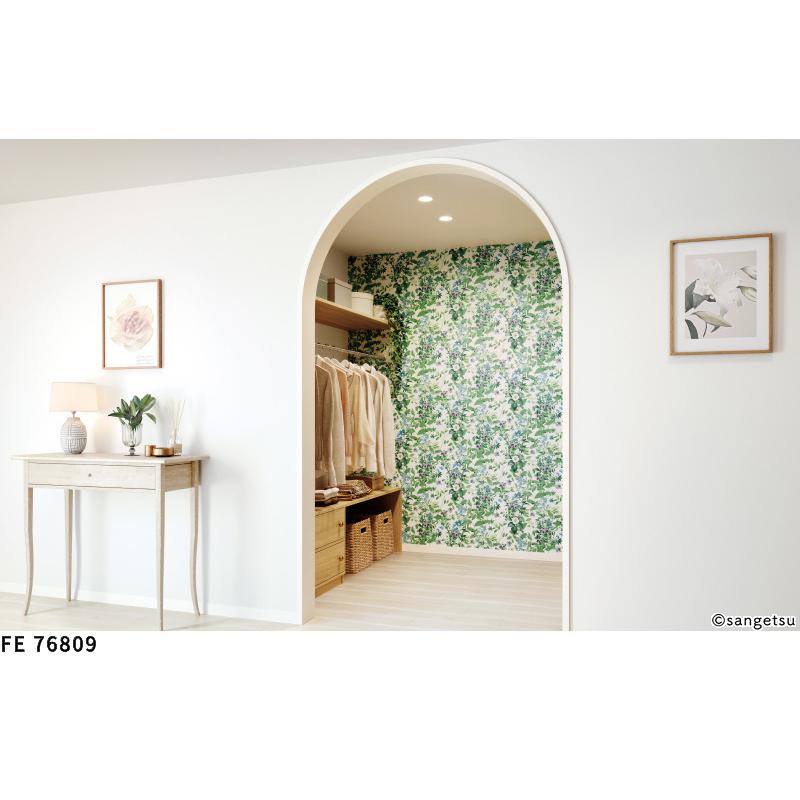 サンゲツ FE76809 壁紙 植物柄 ナチュラル ボタニカル 細密画 賃貸