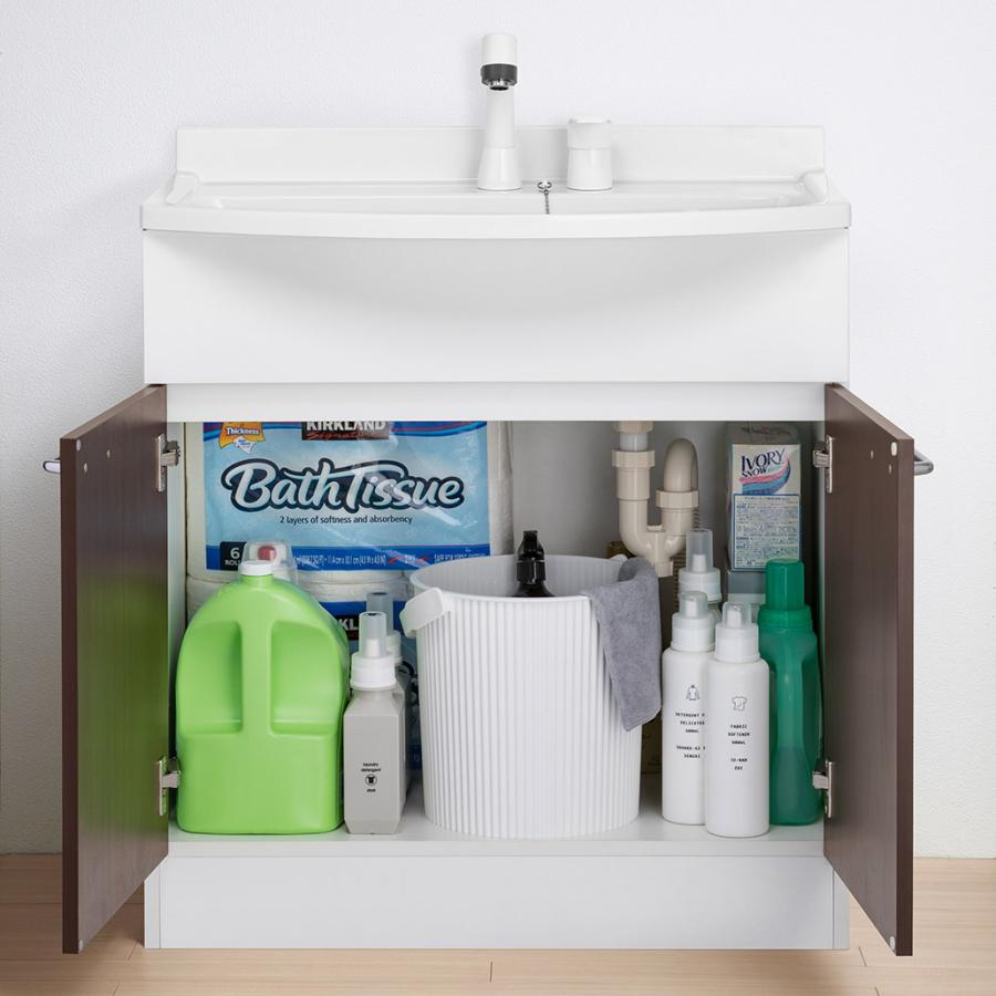 洗面台 収納 洗面化粧台 人気 アルバ Alba 間口750mm 格安店 洗面台のみ Lkal751tuj シャワー水栓 2枚扉