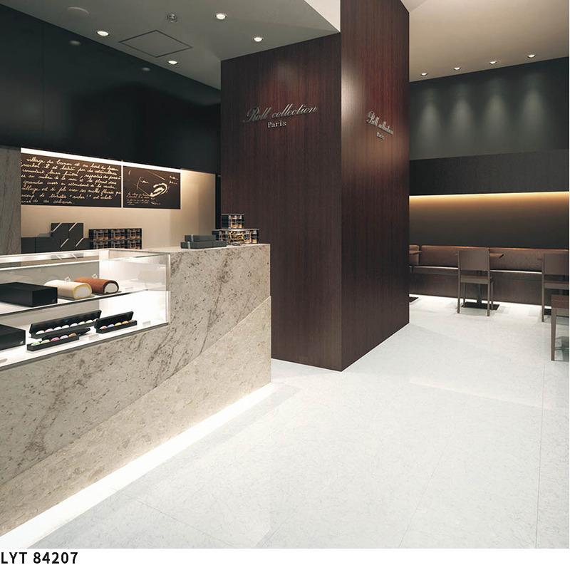 リリカラ フロアタイル 大理石調 ビアンコカララ 石 床材