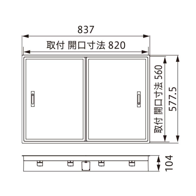 JOTO 床下点検口 高気密型床下点検口（浅型 900×600タイプ） 城東
