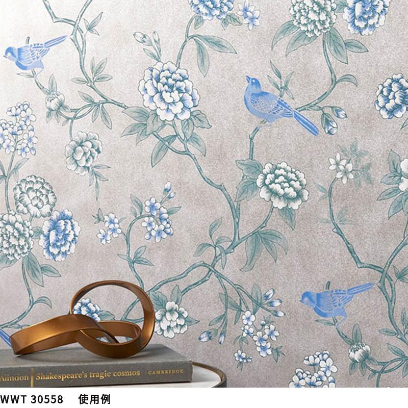 WALL PRO のりなし高級壁紙 花柄 ピンク ブルー 青 黄色 光沢 WALL PRO のりなし高級壁紙 花柄 ピンク ブルー 青 黄色 光沢