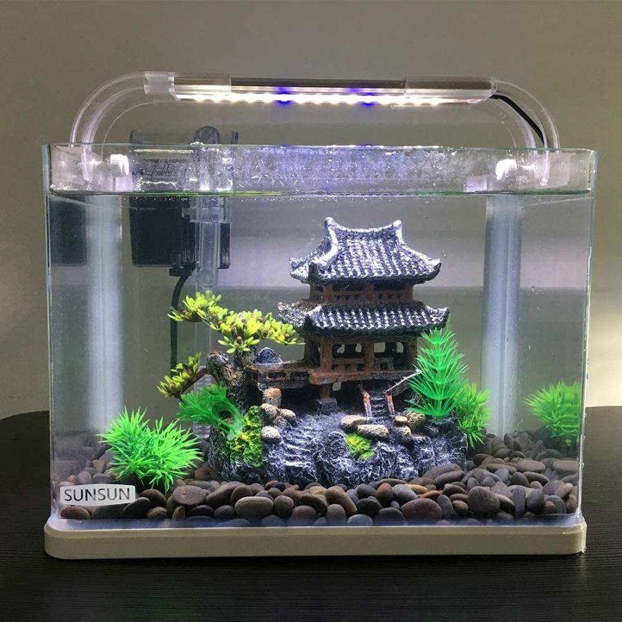 価格交渉ok送料無料 アクアリウム オブジェ 水槽 オーナメント アクセサリー 古代の楼閣 金魚 爬虫類 熱帯魚 隠れ家 水族館 観賞魚