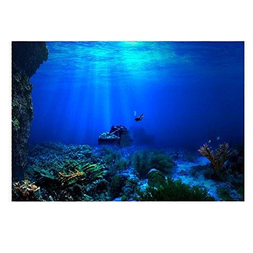 水槽 水族館 魚タンク バックグラウンド 装飾 背景 3d効果 接着シーワールド 人気新品 ポスター 海洋風 雰囲気を作り出し 41cm 91