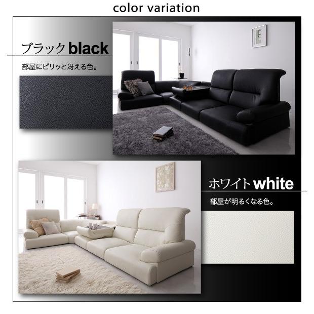 L字型 ローソファ フロアコーナーソファー BLACK ブラック 4点セット