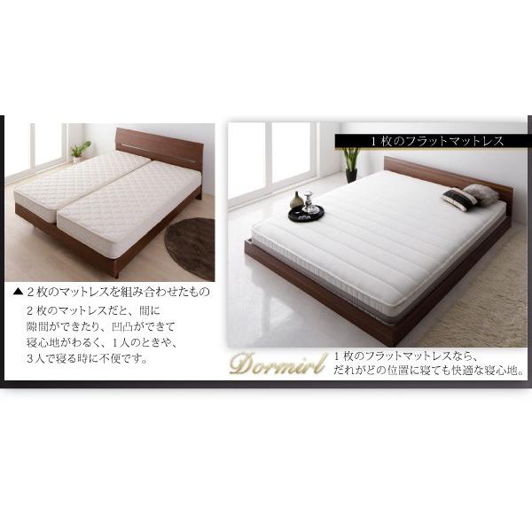 ベッド キングサイズ マットレス付き ローベッド プレミアムボンネル