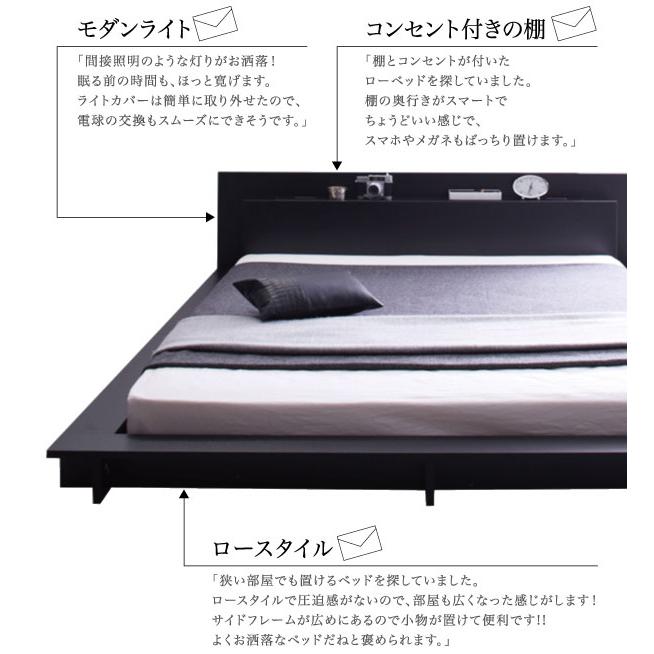 ベッド シングル マットレス付き シングルベッド 宮棚 2灯照明 
