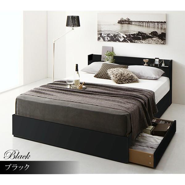 ベッド ダブル 収納付き マットレス付き ダブルベッド 収納ベッド 宮