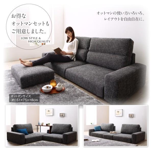 ソファー ソファ 3人掛け ローソファ スリム肘 ローバック