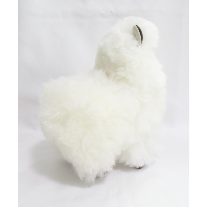 ALPACA 21cm】ふわふわアルパカのぬいぐるみ置物 高さ約21cmナチュラル