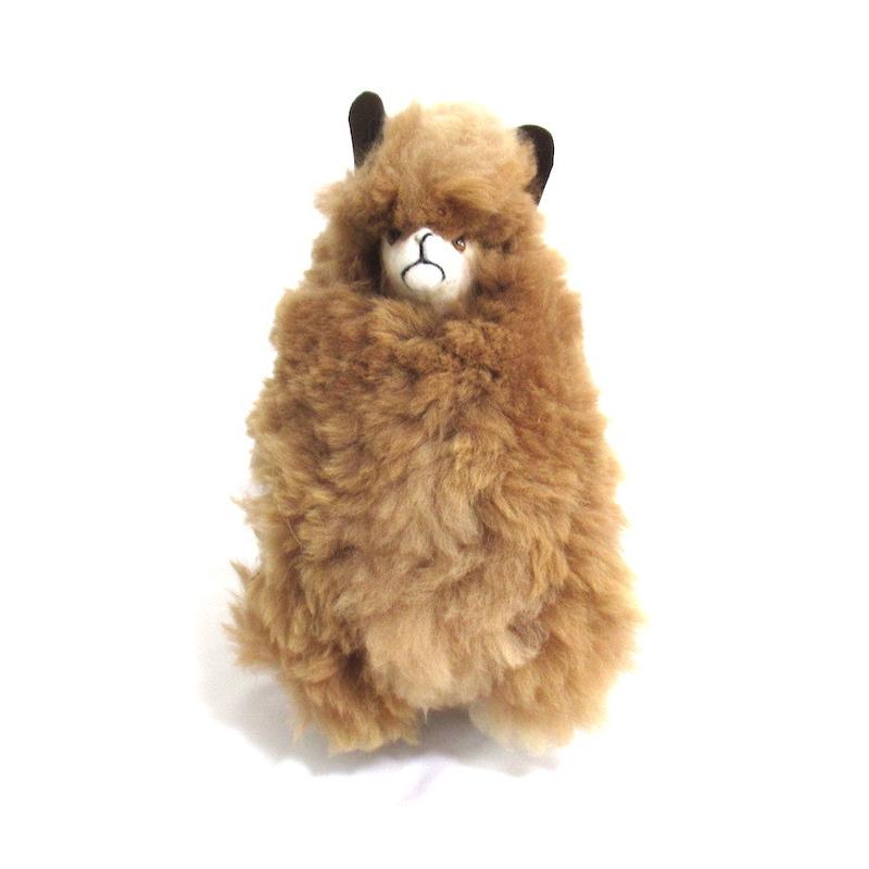 【ALPACA BROWN 28cm】アルパカ　ぬいぐるみ置き物 アルパカ毛 100% ブラウン１個 約28cm ペルー製の民芸品おみやげ｜vivas｜15