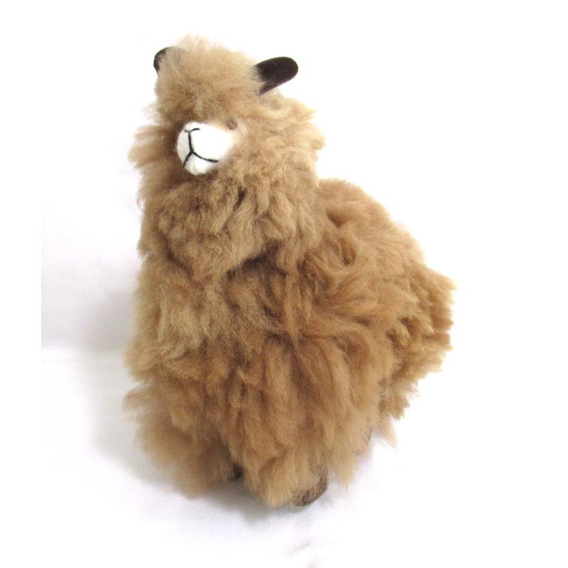 ALPACA BROWN 28cm】アルパカ ぬいぐるみ置き物 アルパカ毛 100