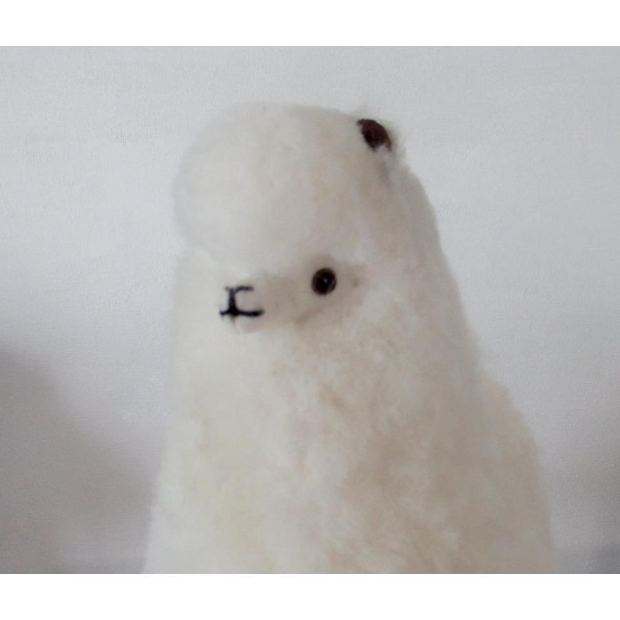 ALPACA WHITE 26cm】アルパカ ぬいぐるみ置き物 アルパカ毛 100