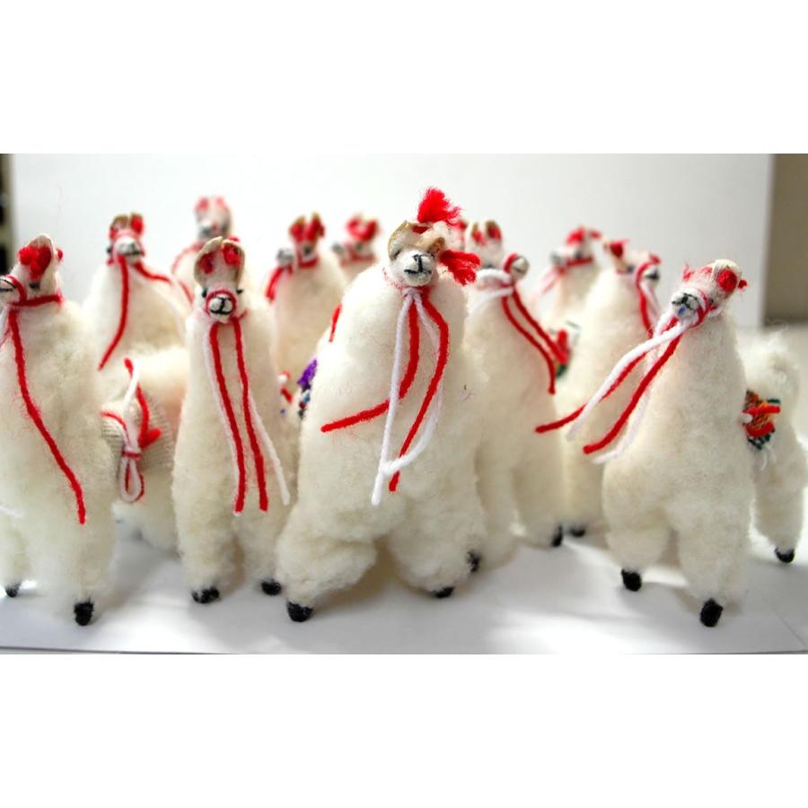 ALPACA 8cm】アルパカのぬいぐるみ置物 約8cmナチュラル色 1個 ペルー