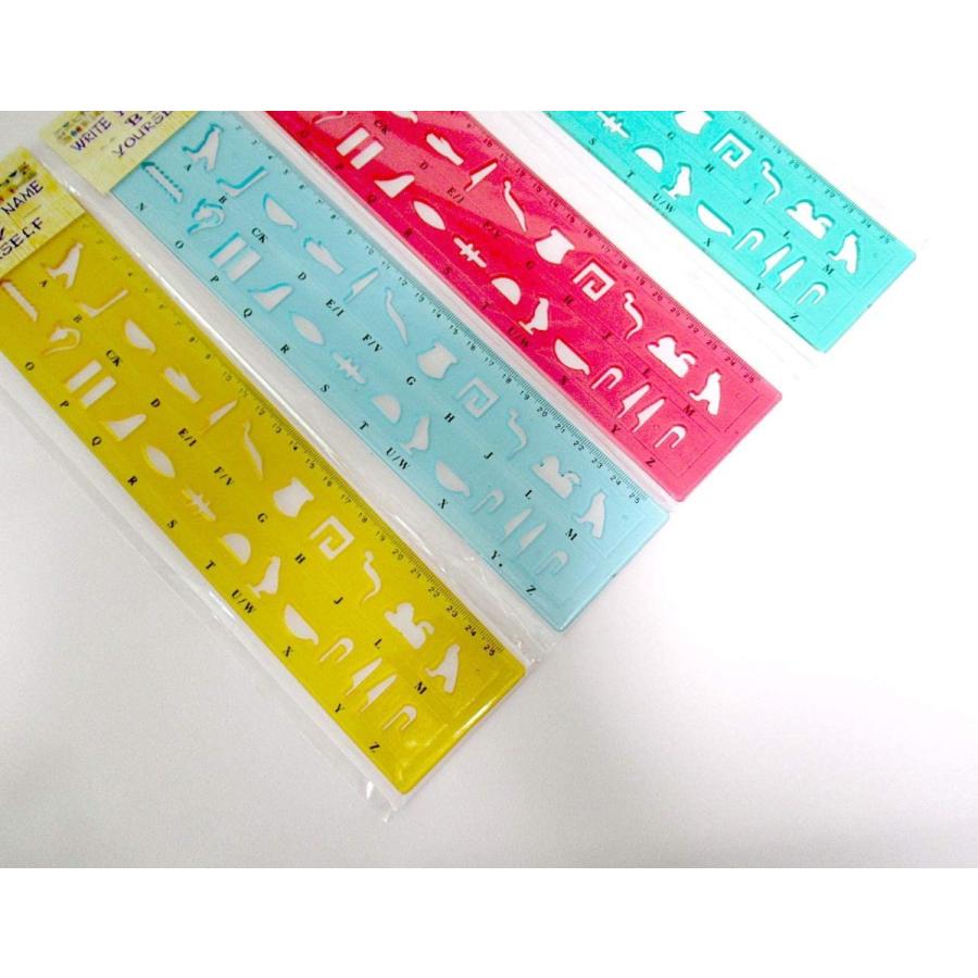 エジプト民芸品 ヒエログリフの定規・ものさし 25cm】【グリーン色