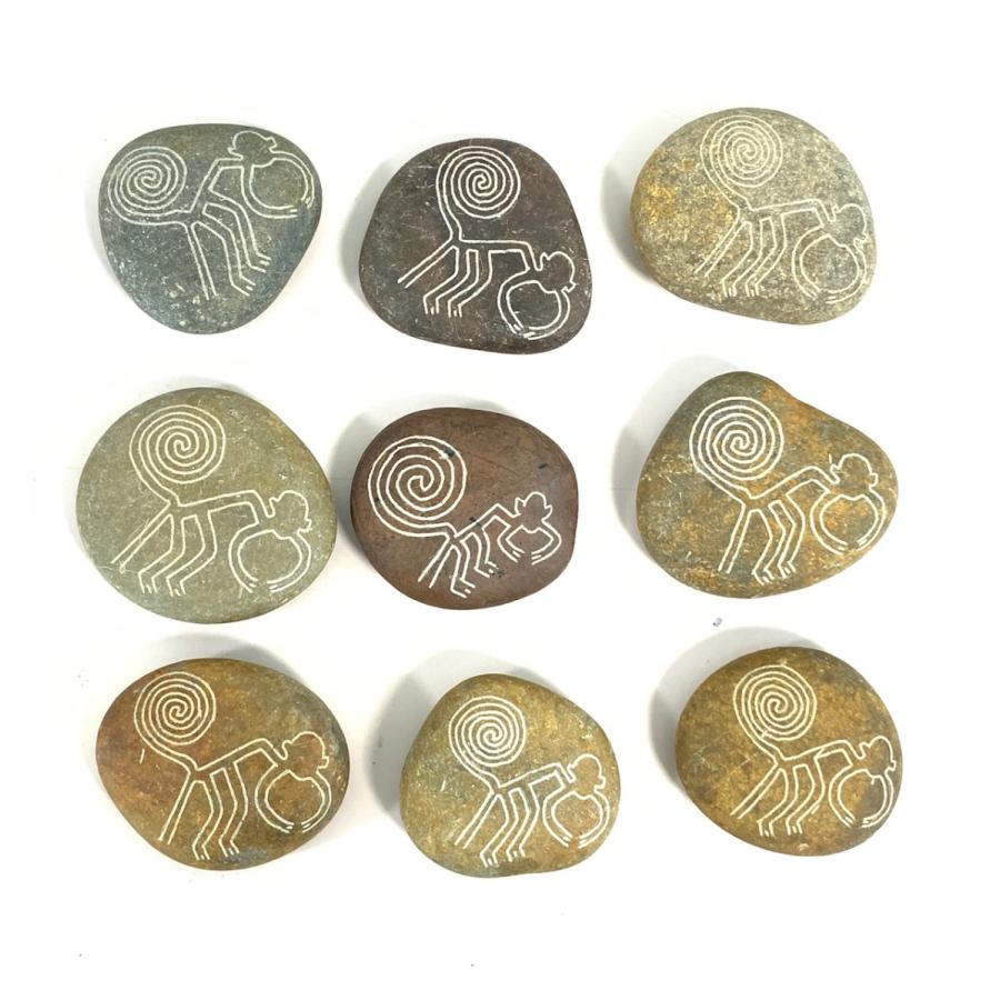 ペルーのナスカ石1個・ナチュラル】【猿の絵】アソート ナスカ