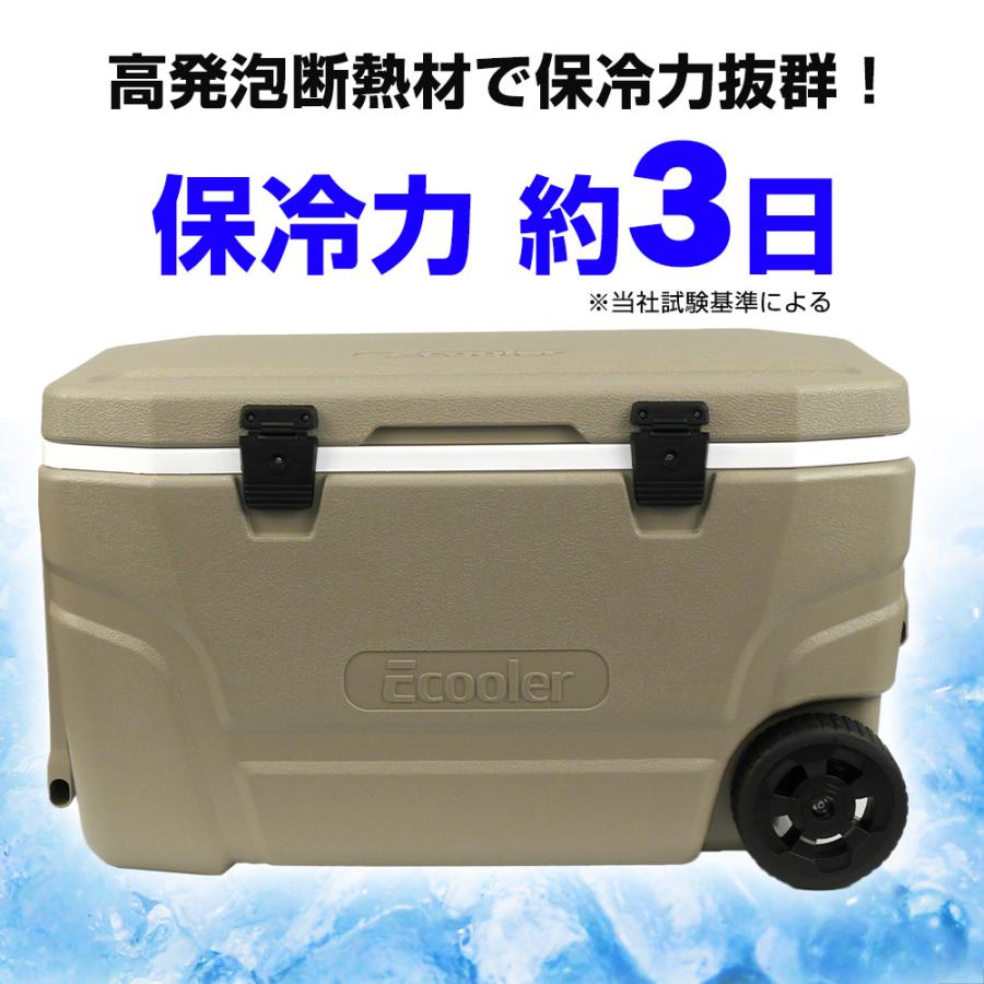3DAYS クーラー キャスター付 65L アウトドア クーラーボックスキャリー レジャー キャンプ クーラーボックス ビバホーム ...