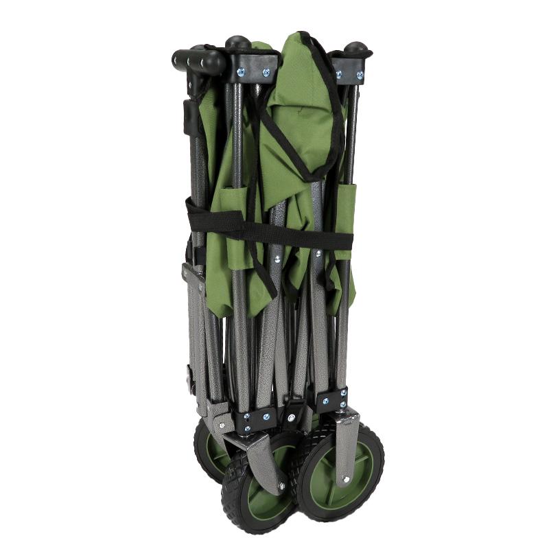 折りたためるキャリーワゴン オリーブ レジャー キャンプ キャリー