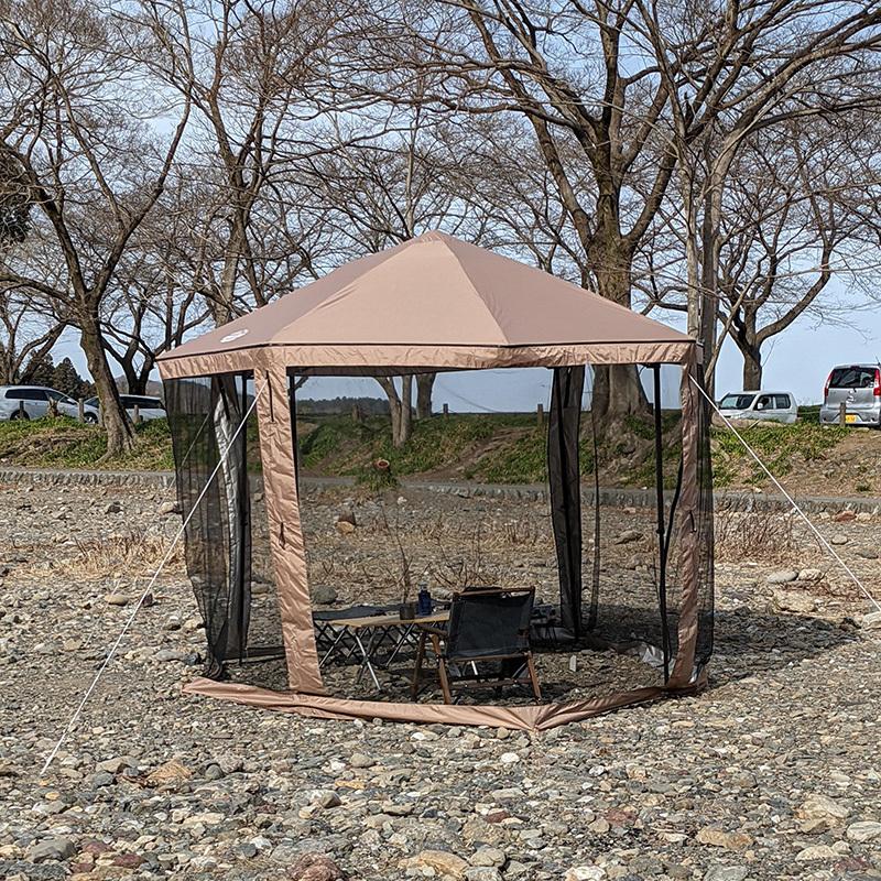 蚊帳付き簡単オクタゴンシェード300 タープ 蚊帳付き簡単オクタゴンシェード300 幅320×奥行320×高さ最大