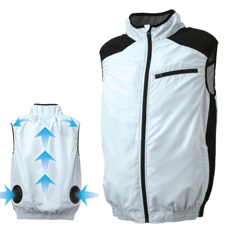 空調服用ファンセット Lサイズ シルバー vivashop_20070253-20070256