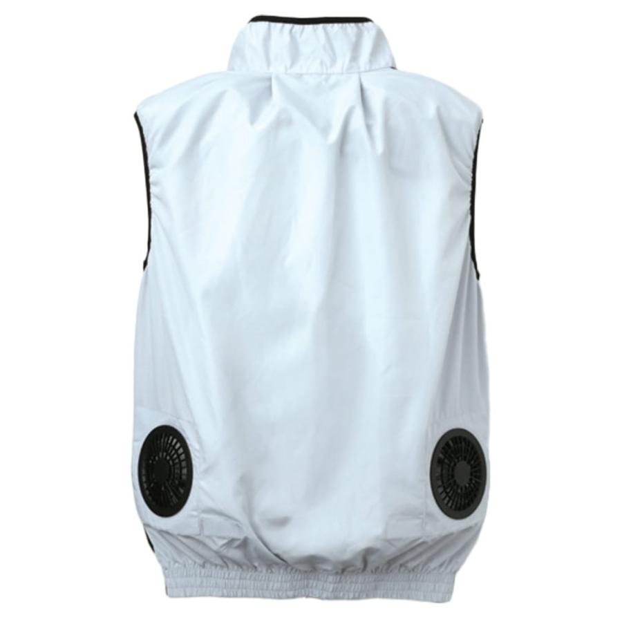 フルセット 大風量ファン＋空調ウェア＋バッテリー シルバー 3L