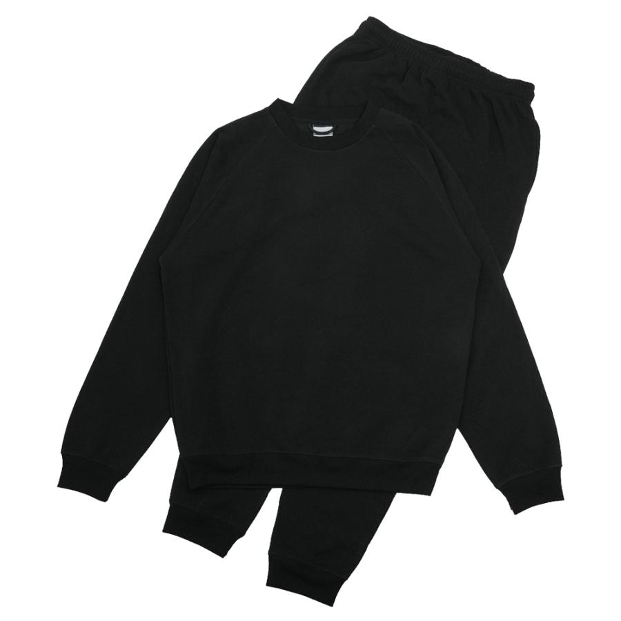 裏起毛スウェット上下セット ブラック 衣料 くつ 秋冬衣料 スウェット