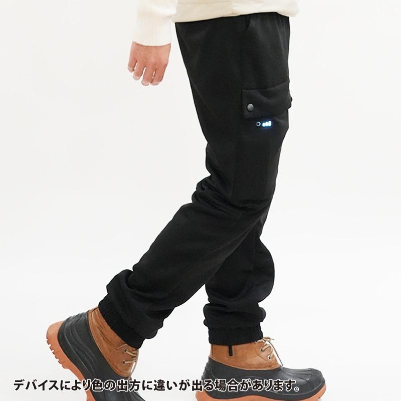 ヒーター内蔵ストレッチパンツ ブラック L ビバホーム : ビバホーム