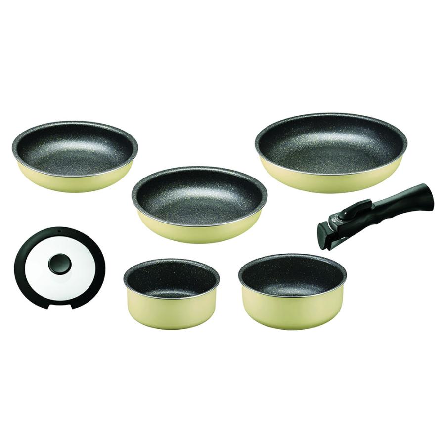 ウイザ WIZ'A 脱着式鍋 フライパンセット7点セット キッチン 調理道具