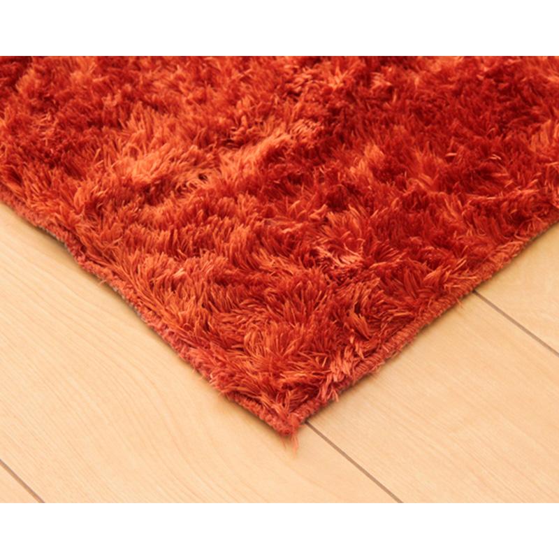 シャギー調ラグ　ラルジュ　オレンジ　185Ｘ185ｃｍ【メーカー直送・代引不可】 ビバホーム_1