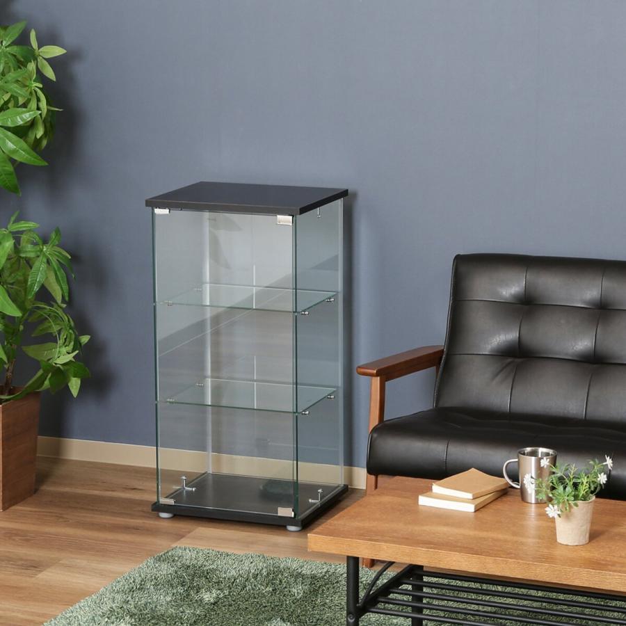 【903】ガラスケース　3段 ガラスコレクションケース3段 クリア【メーカー直送 代引不可