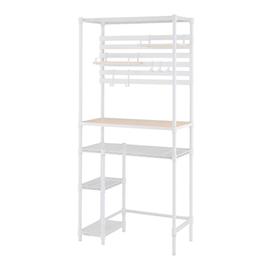 USMハラー【正規品】　ホワイト　超美品　スチールラック 数量限定】ルミナスラテ背面ディスプレイ付きラック80W 収納 スチール