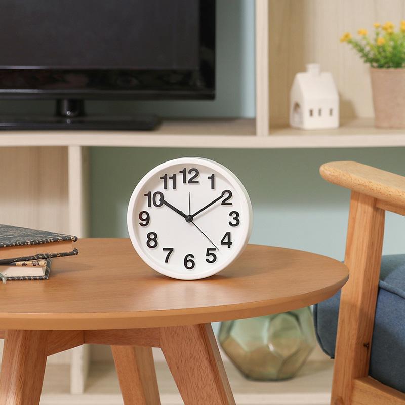 置時計 リアム ホワイト 家具 インテリア 時計 置き時計 ビバホーム