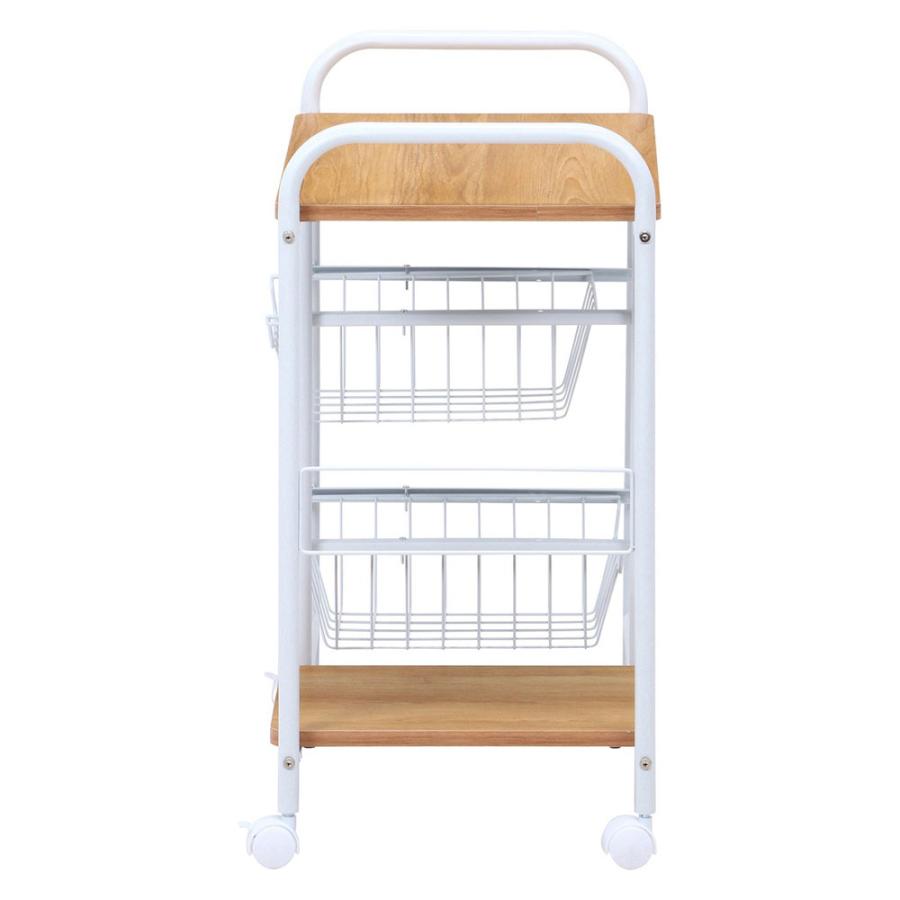 不二貿易 キッチンワゴン FBC-02-1 WH/NA【メーカー直送 代引不可