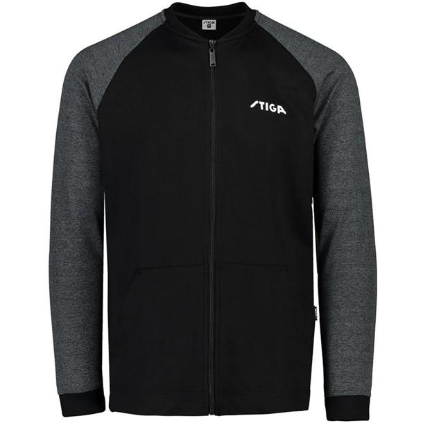 スティガ stiga メンバージャケット BK/グレー 2XS 卓球WUPニットジャケット (1861241202) STIGA（スティガ） メンバージャケット BK/グレー 2XS 卓球WUPニット