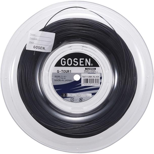 GOSEN ゴーセン G-TOUR 3 16L ブラック 220mロール テニス 硬式ガット TSGT302BK ゴーセン GOSEN G-TOUR3 16L ブラック テニス硬式 ガット (tsgt302bk