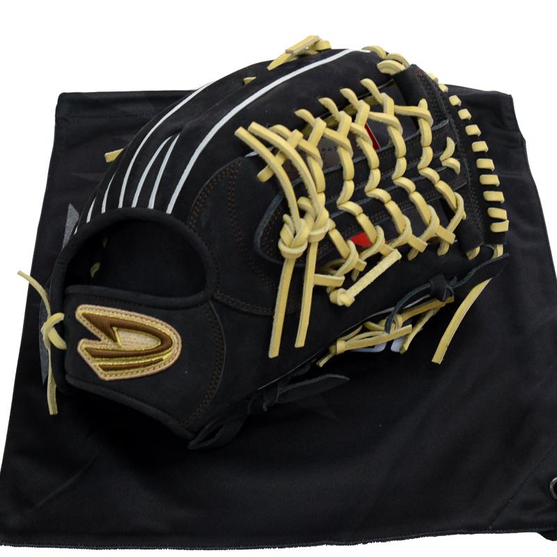 ディークエスト　硬式　内野手グローブ　袋付き ディークエスト D-Quest 硬式用グラブ NUBACK GLOVE 外野手用 グラブ袋
