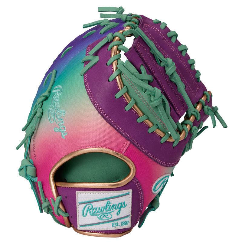 Rawlings 軟式用グラブ ピンク/グリーン Rawlings（ローリングス） 軟式 HOH GAPHIC N6BASIC M535 MINT 軟式用