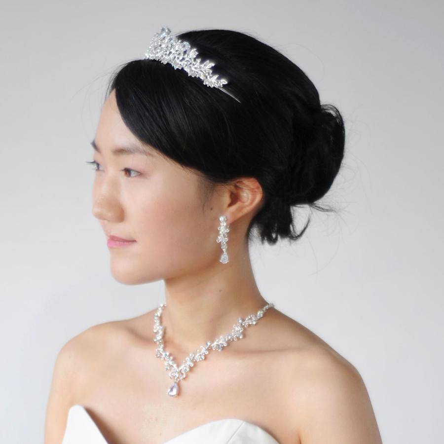 3点セット ネックレス イヤリング ウエディング アクセサリーセット